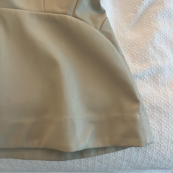 Proenza Schouler White Label Faux Leather Fitted Top - Size 2; Like New - Picture 8 of 13